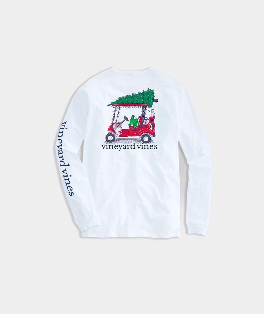 Christmas Golf Cart Long-Sleeve Tee Product Image