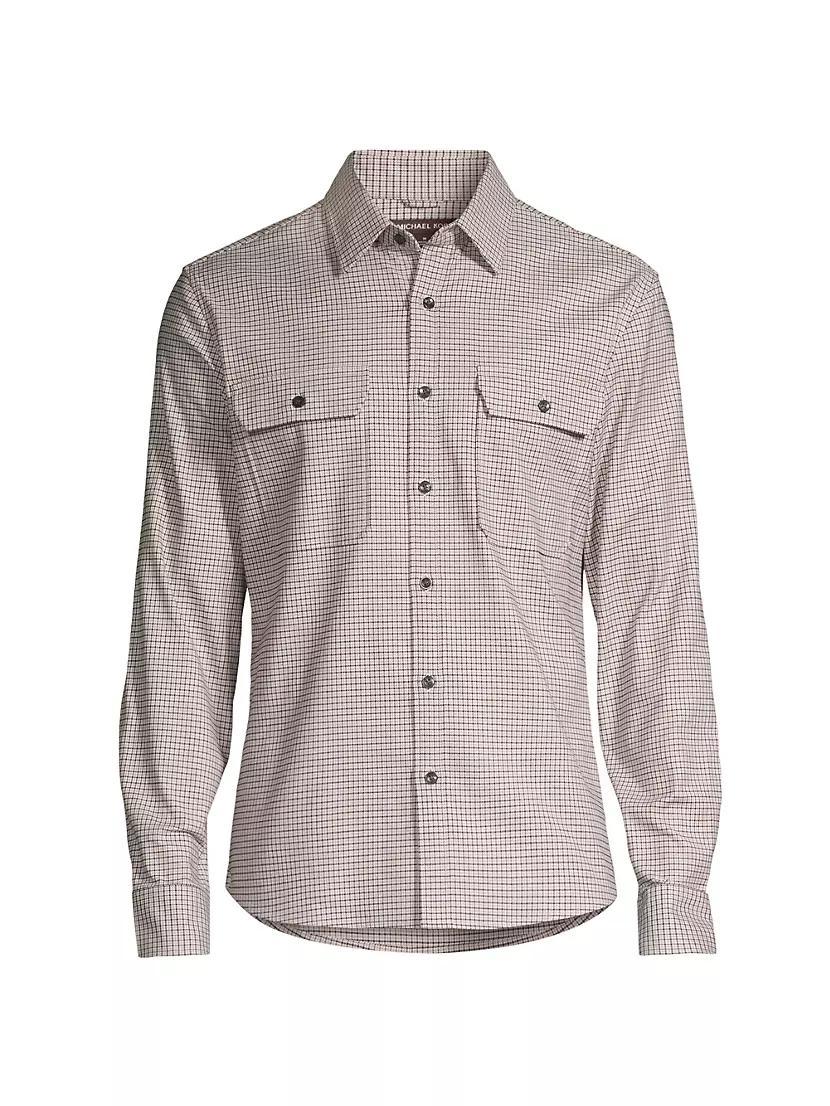 Tattersall Stretch Button-Front Shirt Product Image