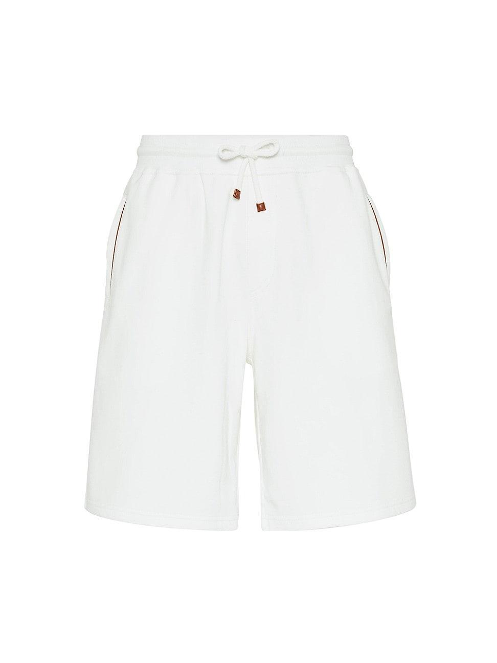 Mens Techno Cotton French Terry Shorts with Piping Product Image