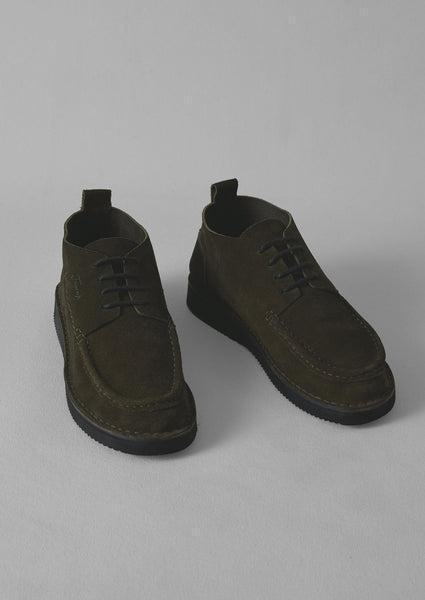 Fracap Suede Camp Shoes | Olive Product Image