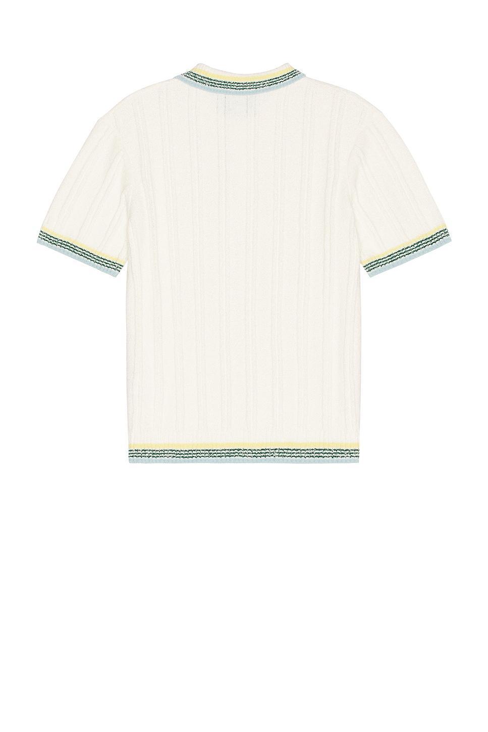 Casablanca Rib Boucle Polo White. (also in L, M). Product Image