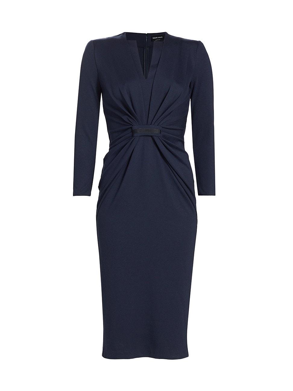 Womens Tab-Front Jersey Sheath Dress Product Image