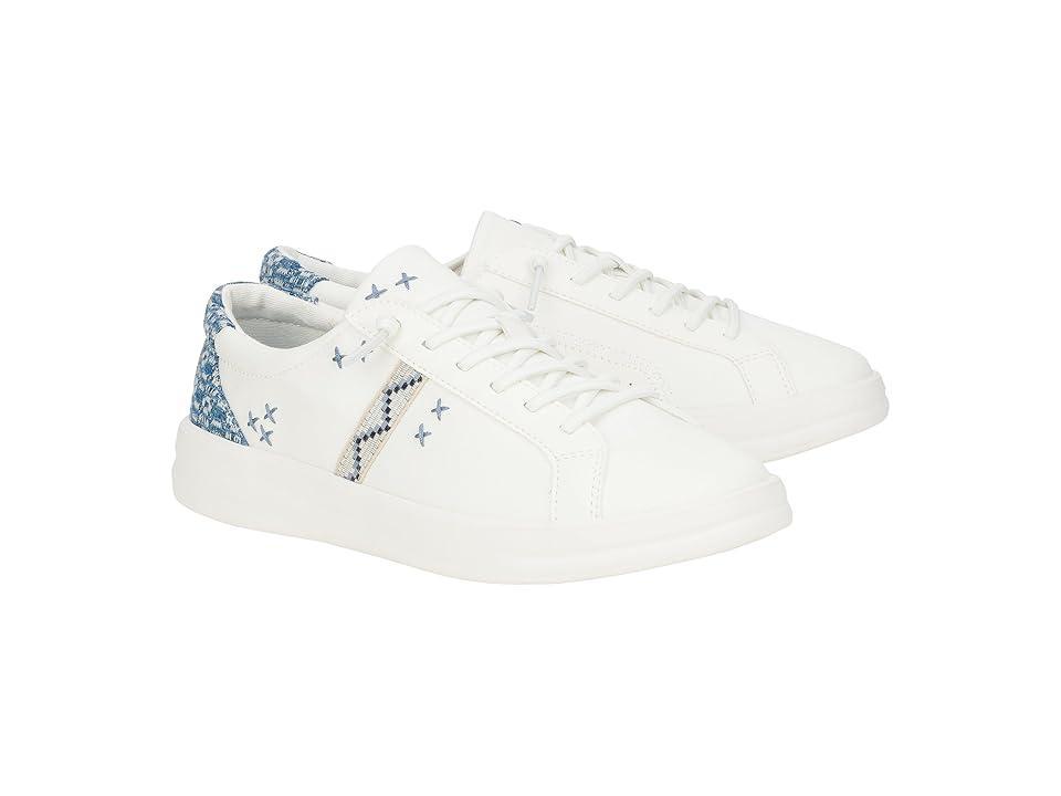 Hey Dude Karina Crafted Boho WhiteWhite/Blue) Women's Flat Shoes Product Image