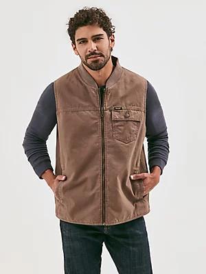 Men's Wrangler Quilt Lined Rancher Vest | Men's JACKETS & OUTERWEAR | Wrangler® Product Image