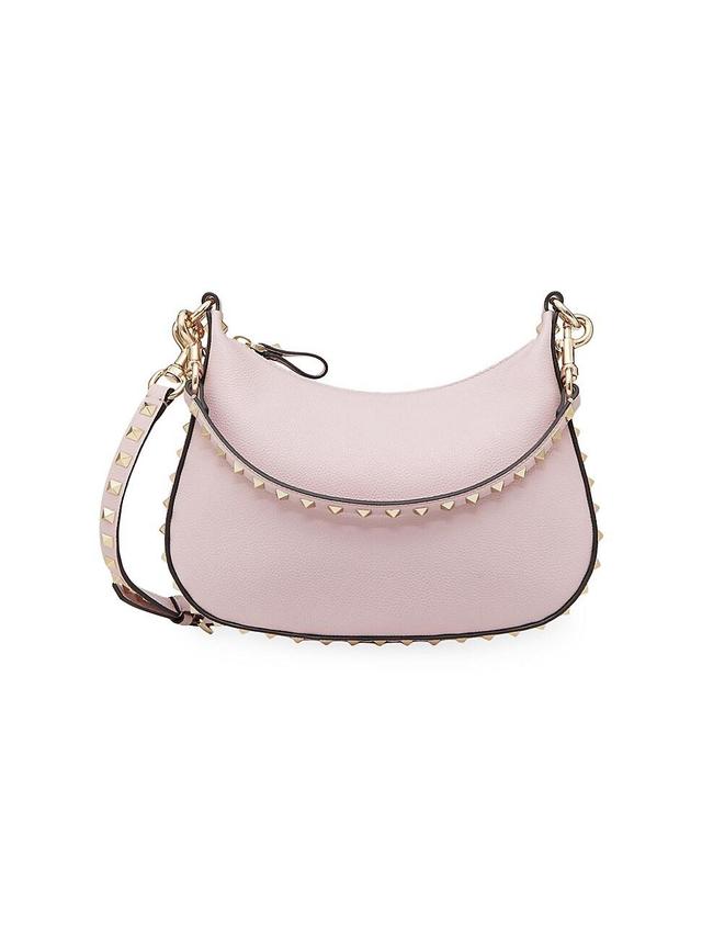 Valentino Garavani Small Rockstud Leather Hobo Bag Product Image