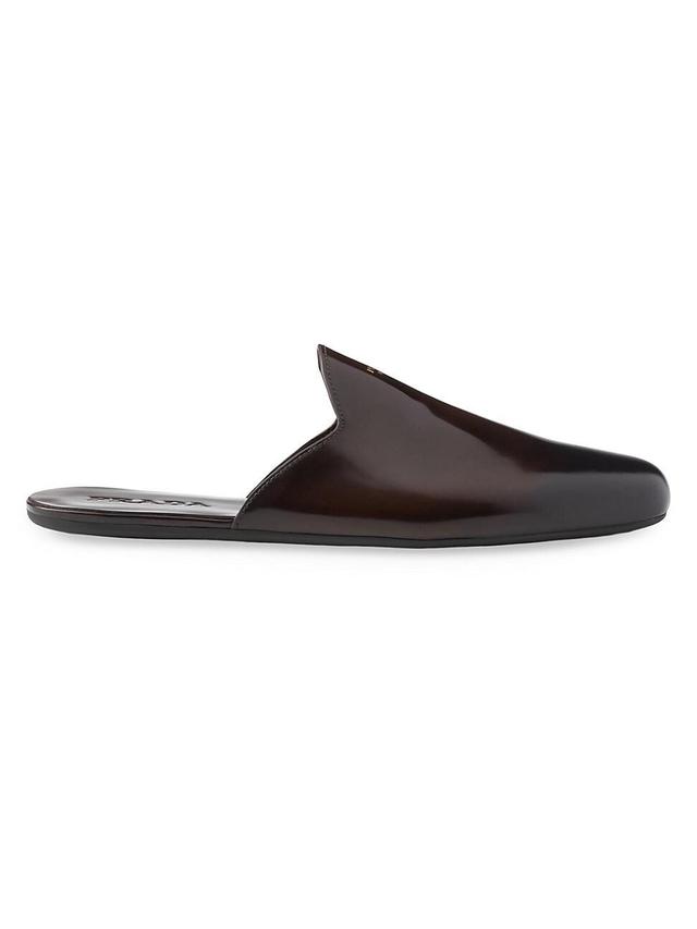 Mens Brushed Leather Slippers Product Image