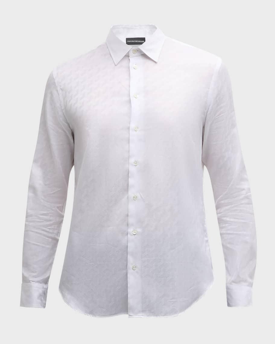 Mens Cotton Jacquard Sport Shirt Product Image