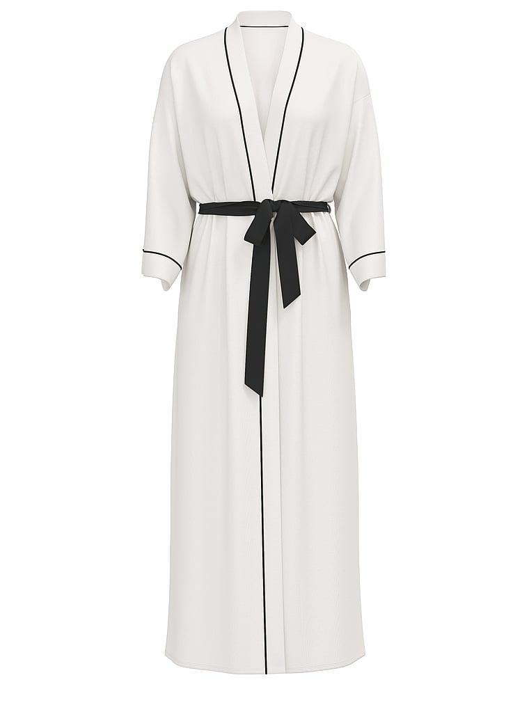 Modal Soft Velvet-Trim Maxi Robe Product Image