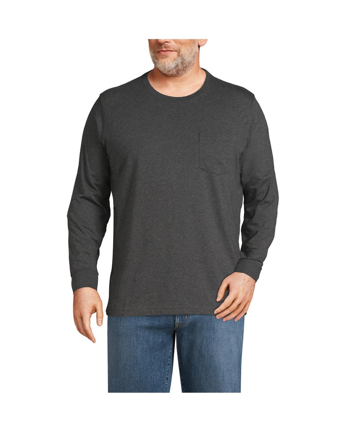 Lands End Big & Tall Super-t Long Sleeve T-Shirt with Pocket Product Image