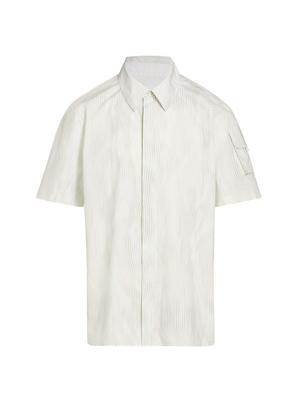 Mens Striped Button-Front Shirt Product Image