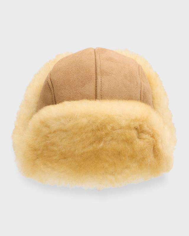 Mens Double-Faced Shearling Aviator Hat Product Image