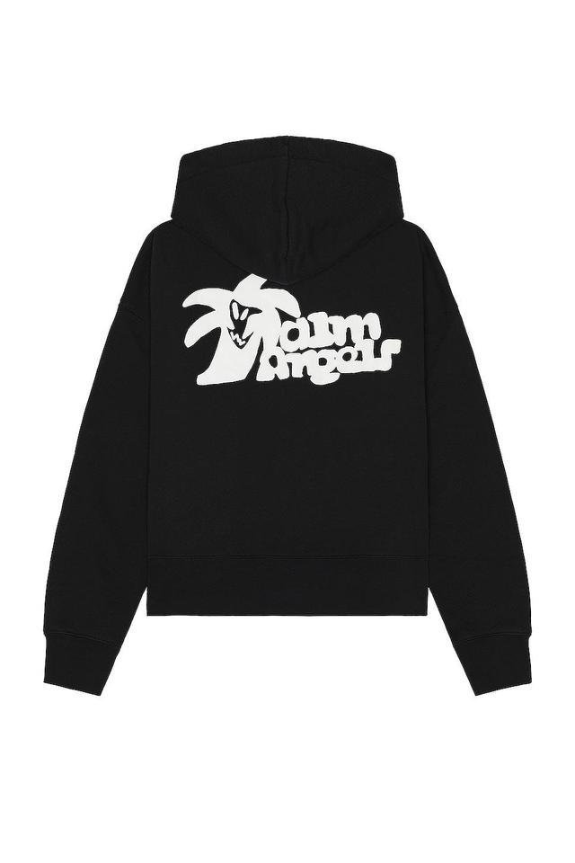 Palm Angels Hunter Hoodie in Black. Size XL/1X. Product Image