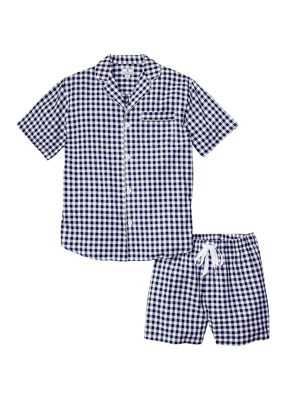 Petite Plume Gingham Cotton Short Pajamas Product Image