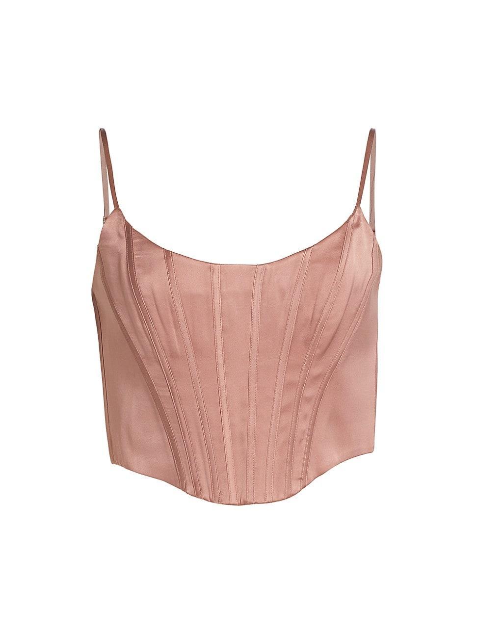 Womens Silk Corset Crop Top Product Image