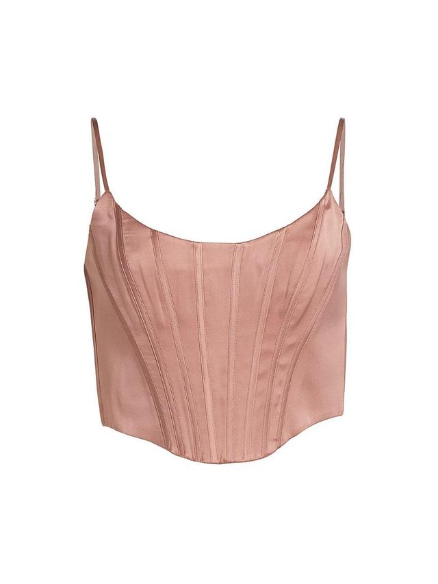 Womens Silk Corset Crop Top Product Image