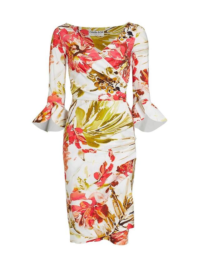 Womens Triana Gathered Floral Midi Dress Product Image