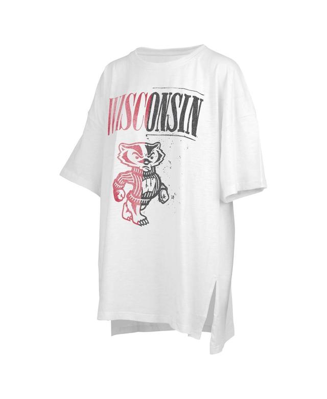 Womens Pressbox Wisconsin Badgers Lickety-Split Oversized T-Shirt Product Image