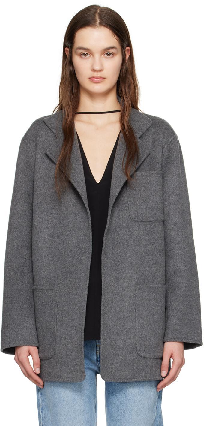 Patch Pocket Doublé Jacket Pale Grey Melange Product Image