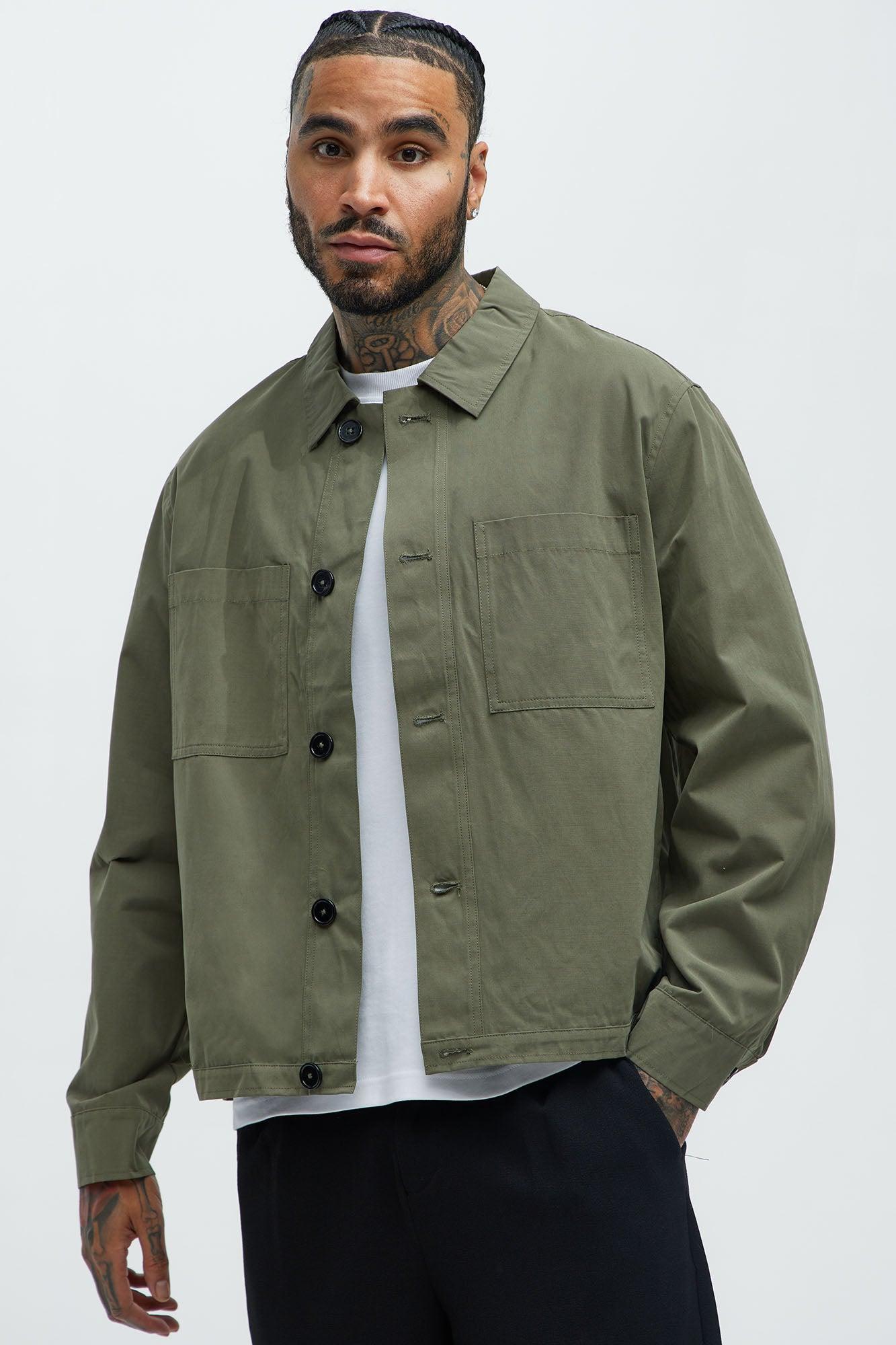 Don't Start Work Jacket - Olive Product Image