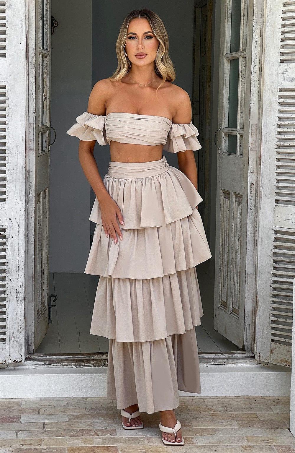 Joy Maxi Skirt - Beige Product Image