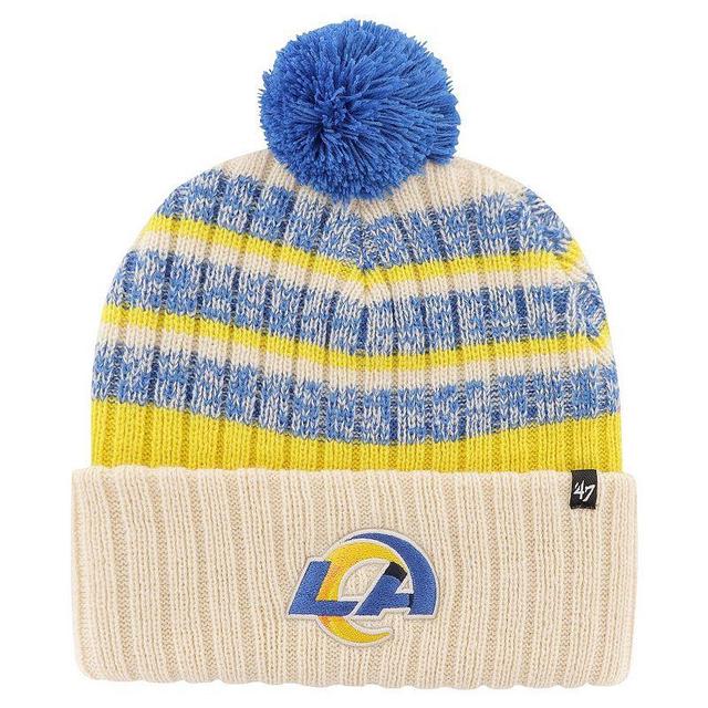 Mens 47 Natural Los Angeles Rams Tavern Cuffed Knit Hat with Pom Product Image