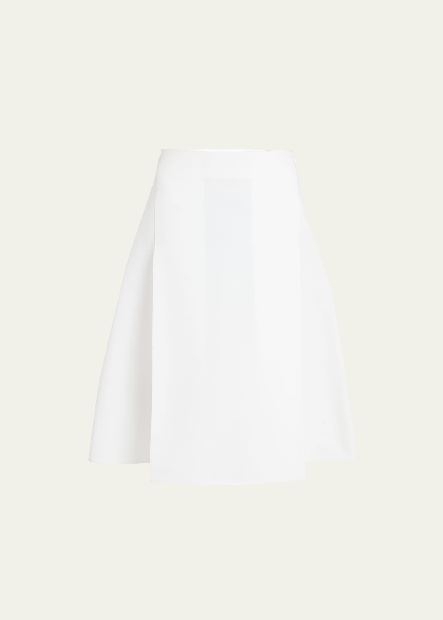 Womens Flared Cotton Midi-Skirt Product Image