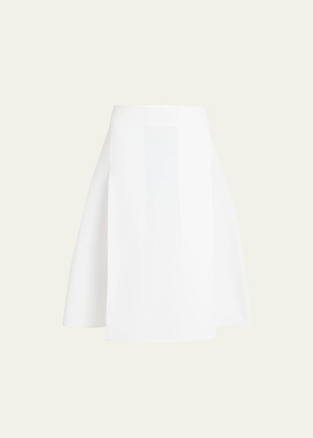 Womens Flared Cotton Midi-Skirt Product Image