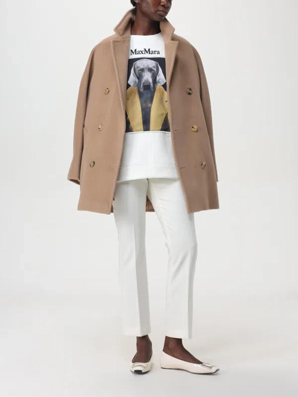 MAX MARA Coat Woman Camel Women In Brown Product Image