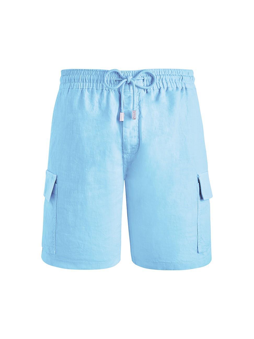 Mens Linen Cargo Swim Trunks product image