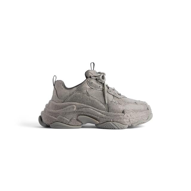 Women's Triple S Sneaker With Rhinestones  in Dark Grey Product Image