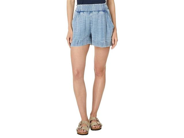 Faherty Dream Cotton Gauze Shorts (Light Indigo Wash) Women's Shorts Product Image