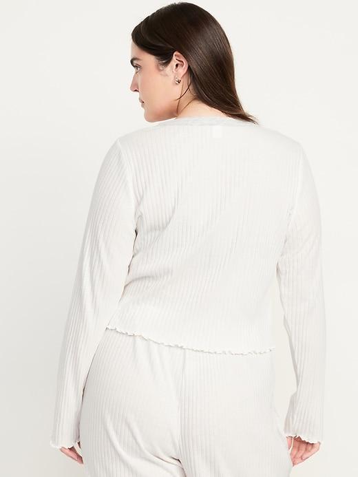 Ribbed Pajama Top Product Image