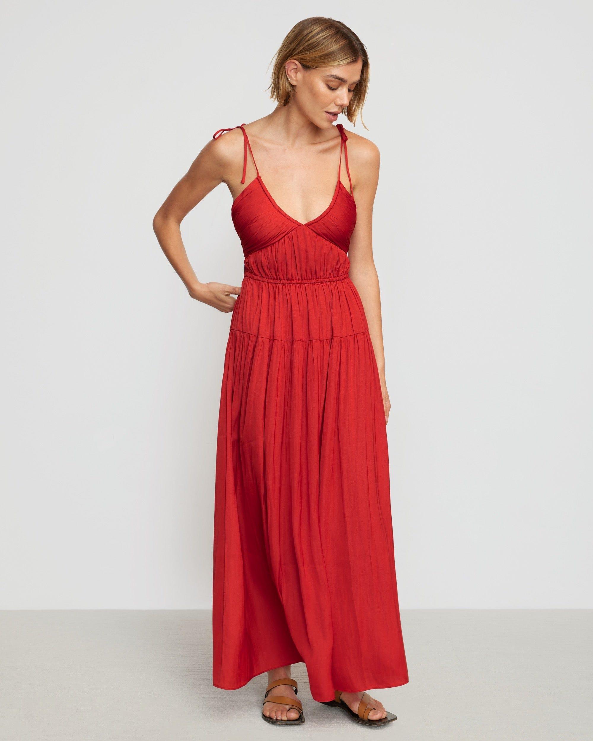 Aisling Tie-Shoulder Sweetheart-Neck Dress Product Image