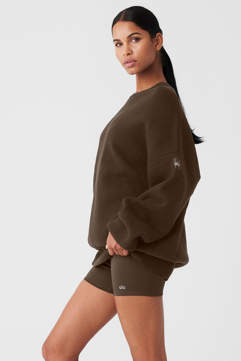 Scholar Crew Neck Sweater - Espresso Female Product Image