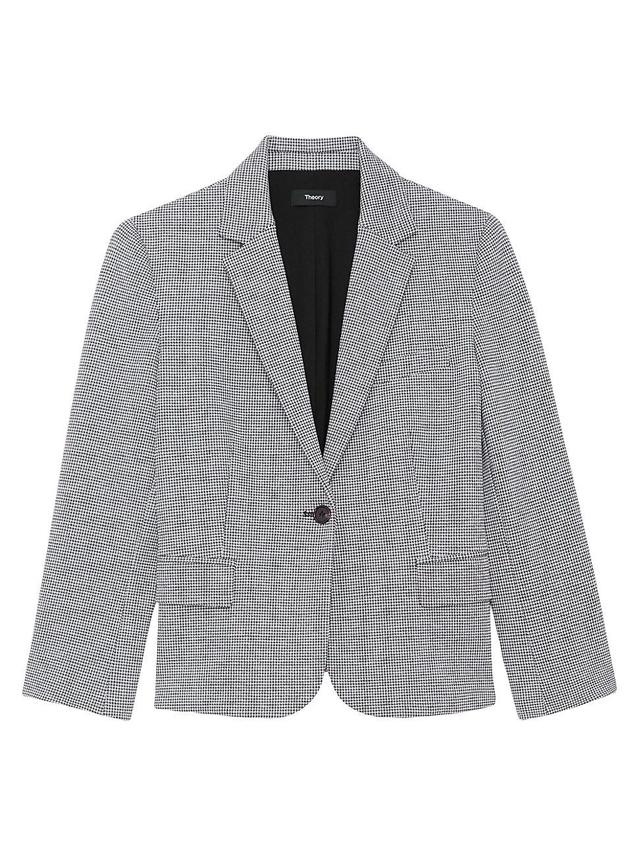 Theory Shrunken Houndstooth Blazer Product Image