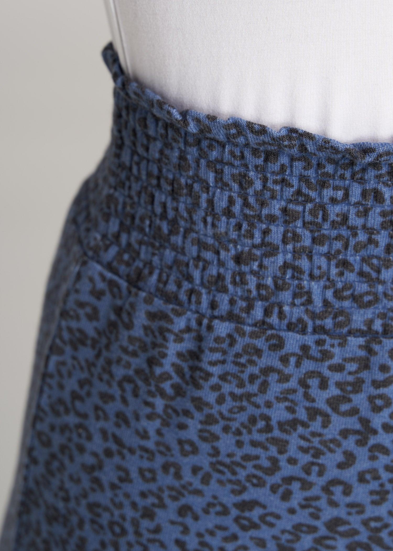 Cozy PJ Lounge Shorts for Tall Women in Navy Leopard Product Image