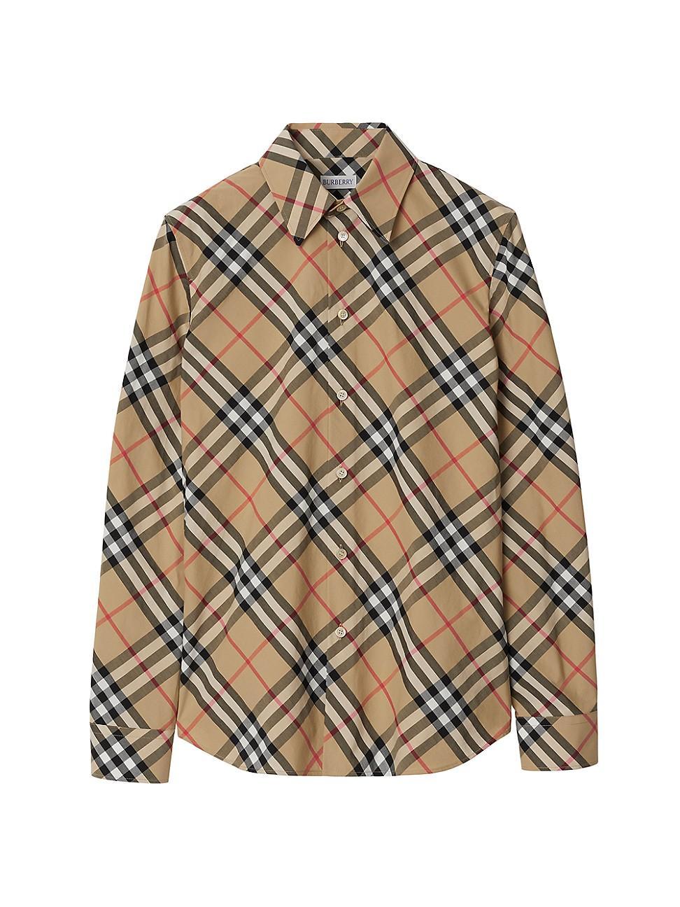 Womens Cotton Check Shirt Product Image