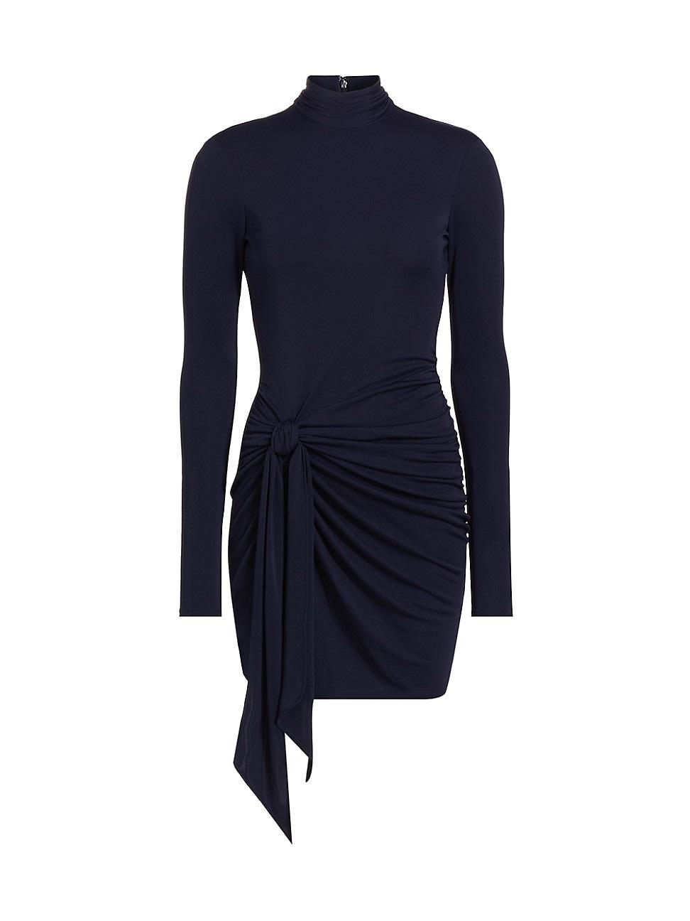 Womens Johnson Knit Turtleneck Tie-Waist Minidress Product Image