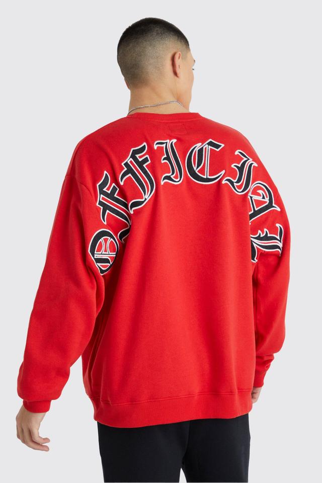 Oversized Official Back Graphic Sweatshirt | boohooMAN USA Product Image