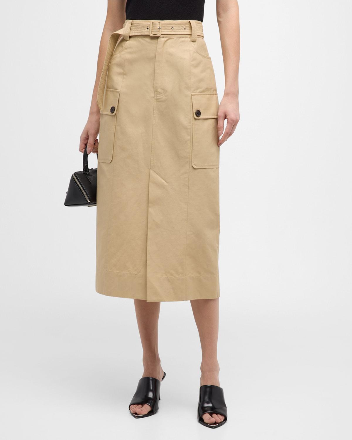 Cyrus Belted Cargo Midi Skirt Product Image