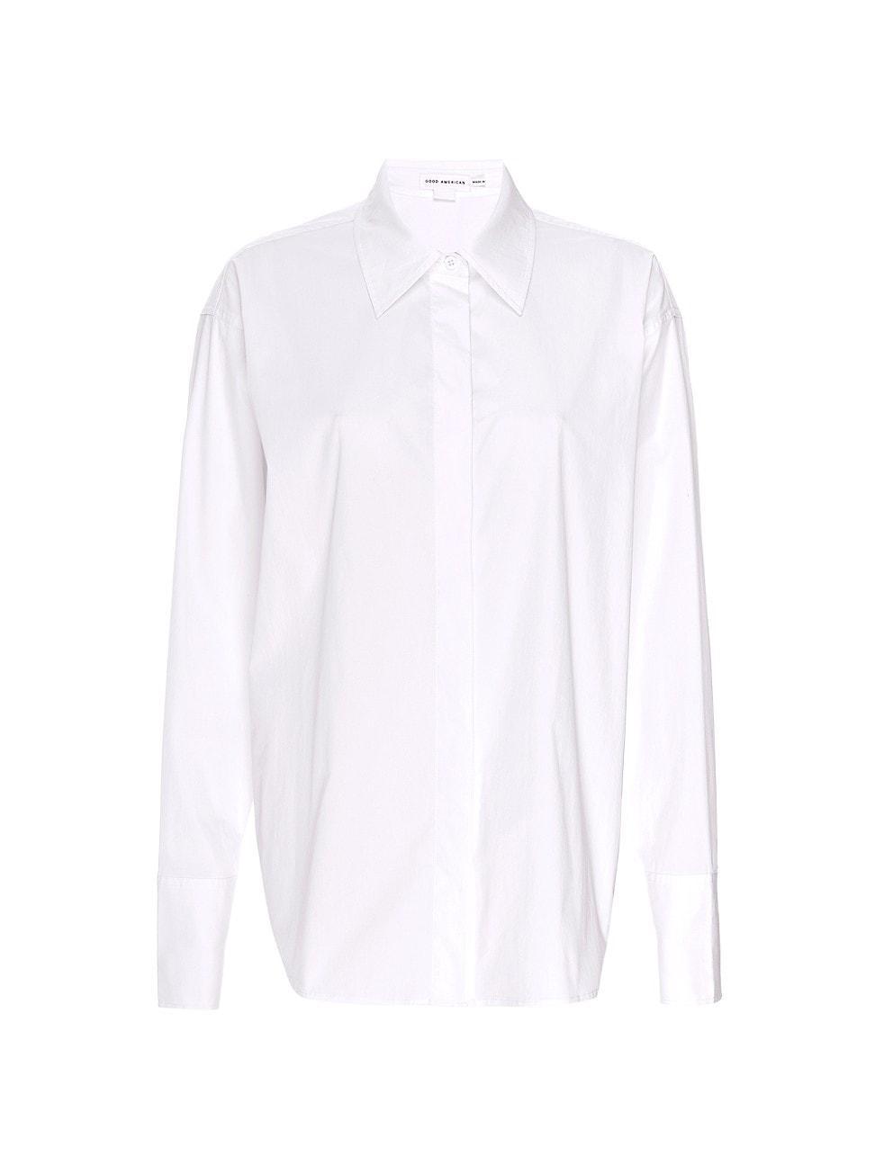 Womens Poplin Cotton-Blend Shirt Product Image