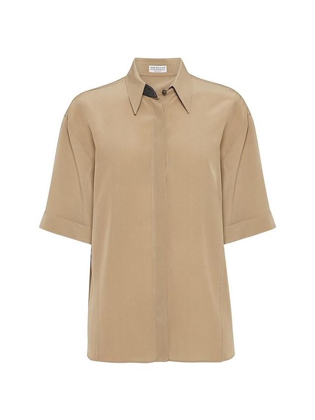 Womens Silk Crepe De Chine Shirt Product Image