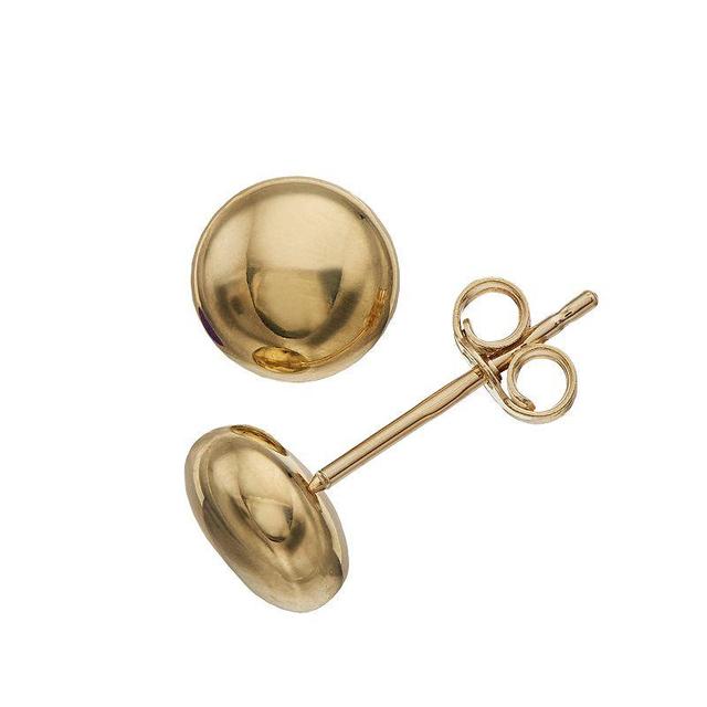 Au Naturale 14k Gold 7mm Ball Stud Earrings, Womens, Yellow Product Image