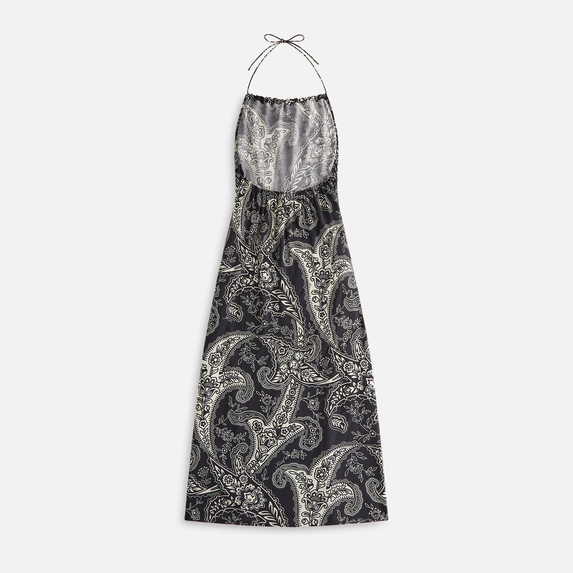 Kith Women Myra Paisley Halter Dress - Black Female Product Image