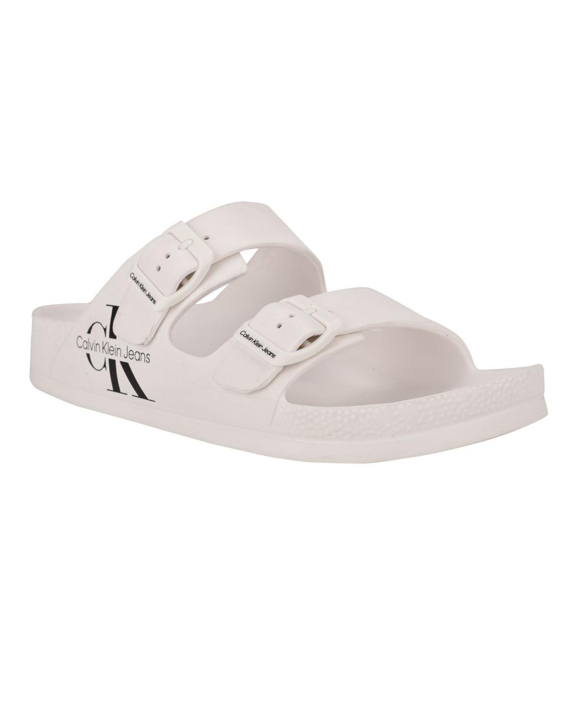 Calvin Klein Zion Slide Sandal | Mens | White | Size 9 | Sandals | Slide Product Image