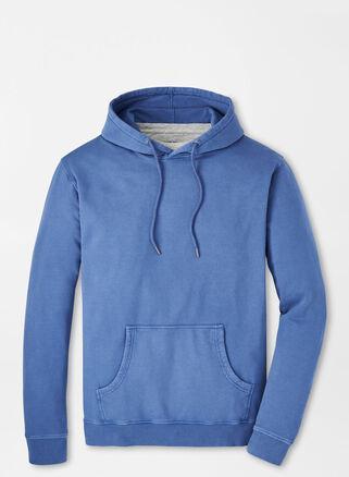 Peter Millar Mens Lava Wash Garment-Dyed Hoodie | Color: Ocean Blue | Size: M Product Image