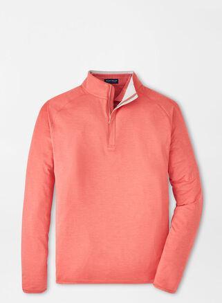 Peter Millar Mens Stealth Performance Quarter-Zip | Color: Scarlet Lily | Size: XXL Product Image