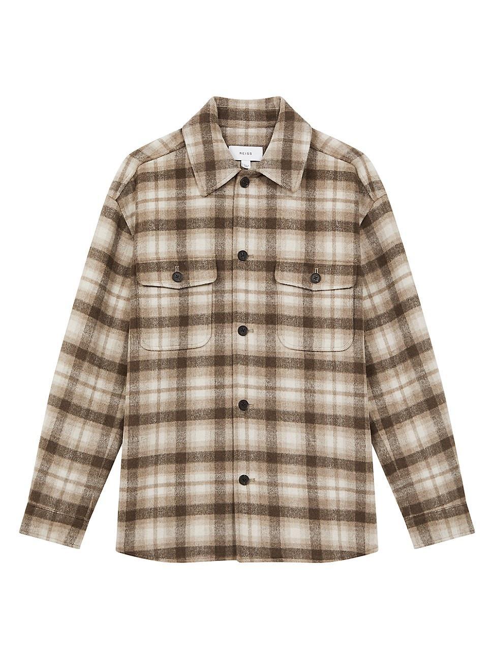 Mens Mack Plaid Wool-Blend Shirt Product Image