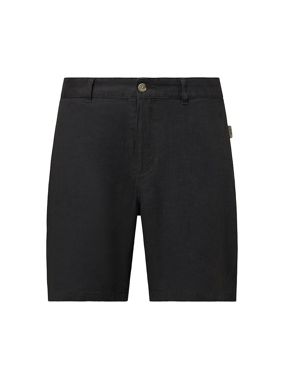 Mens Linen Fixed-Waist Shorts Product Image