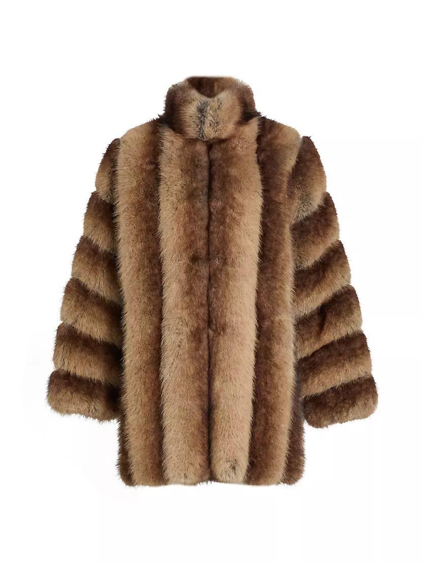 Faux-Fox-Fur Coat Product Image